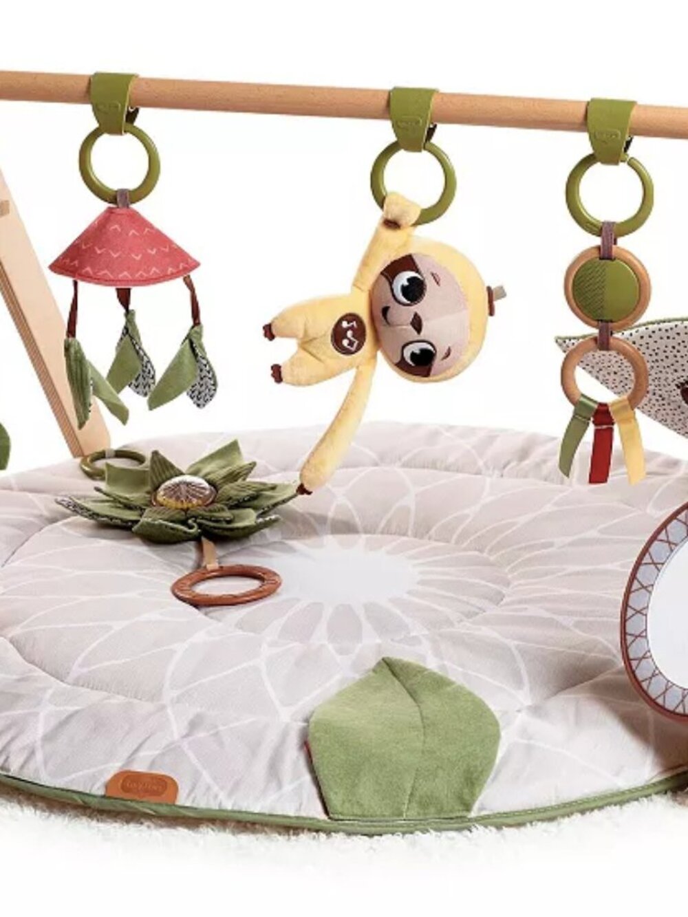 Baby Play Gym with Green and Cream Activity Mat